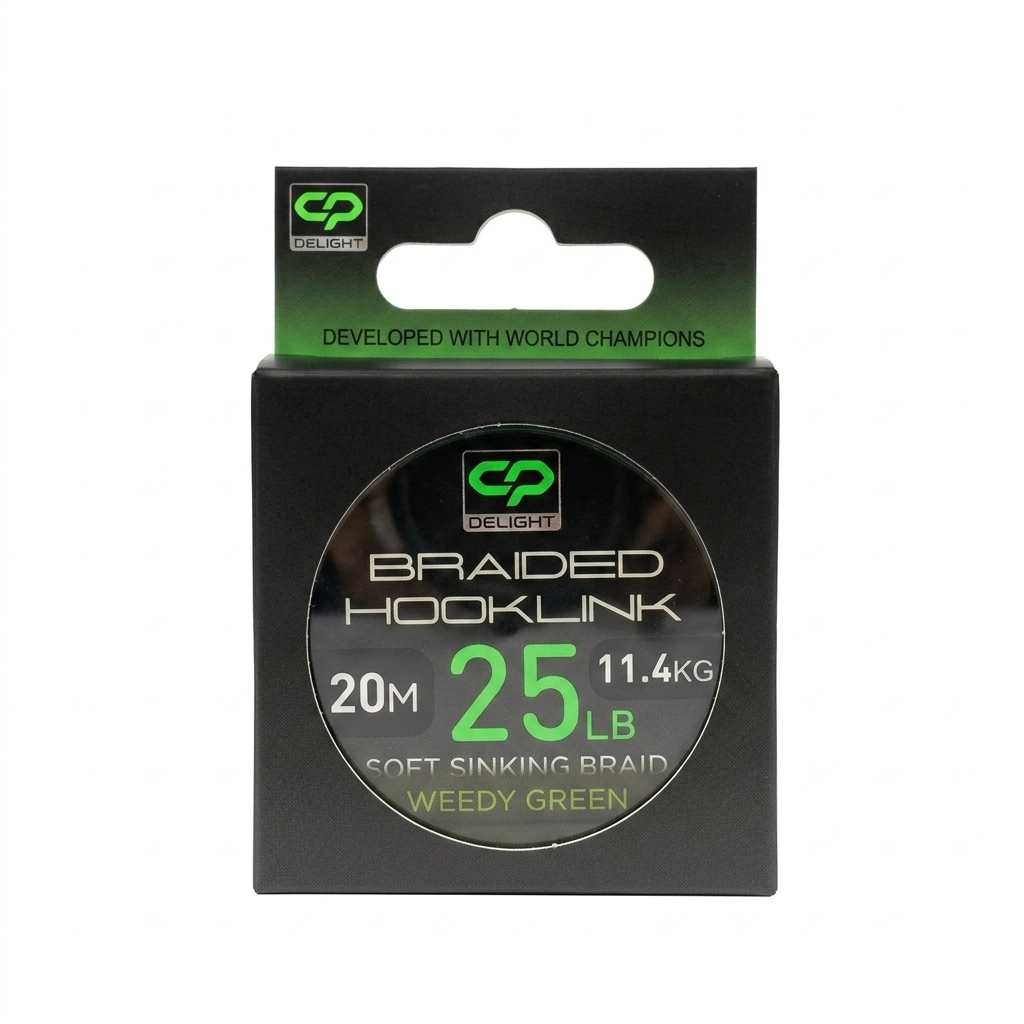 Carp Pro Delight Braided Hooklink (Weedy Green) 25lb в магазине для рыбалки Carp Pro
