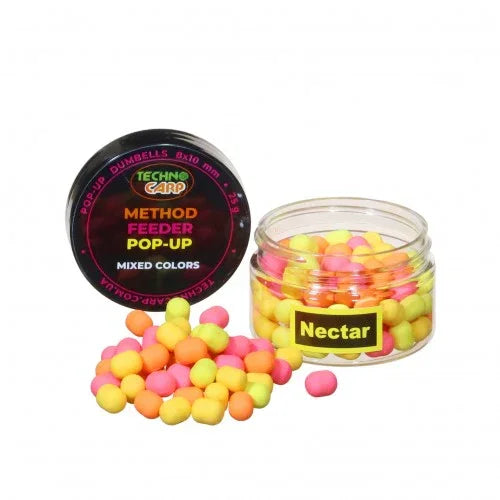 Pop-Up Method Feeder Colors Mix Nectar 8*10мм, 25г Technocarp חנות דייג Carpion