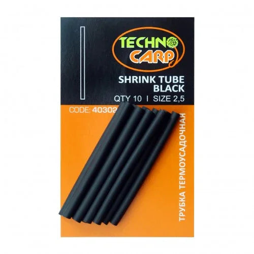 Набор термоусадочных трубок (черн.) d 2.5 уп. 10 шт. Technocarp חנות דייג