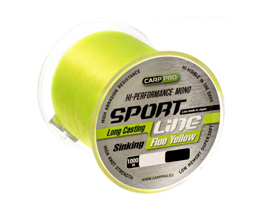 Леска Carp Pro Sport Line Fluo Yellow 1000м 0.335мм - Carpion - חנות דייג בישראל