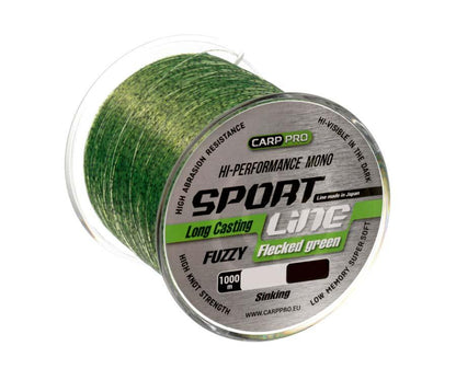 Леска Carp Pro Sport Line Flecked Green 1000м 0.235мм - Carpion - חנות דייג בישראל