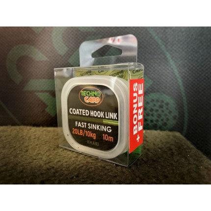 Поводочный материал в оплетке Coated Hook Link 20lb/10кг 10m Khaki - Carpion -חנות דייג