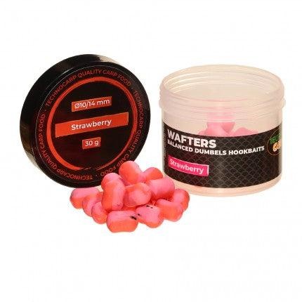 Бойлы нейтральной плавучести Wafters Strawberry - Клубника 10*14mm 30гр - Carpion - חנות דייג בישראל