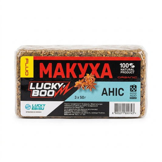 Макуха рыболовная Lucky Ebisu «Lucky Boom FLUO» — Анис (Аніс) (3 шт. х 50 г) в магазине для рыбалки LUCKY EBISU