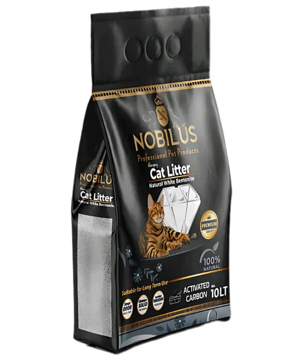 Комкующийся наполнитель Nobilus (Белый бентонит и активированный уголь) 10л в магазине для рыбалки Nobilus