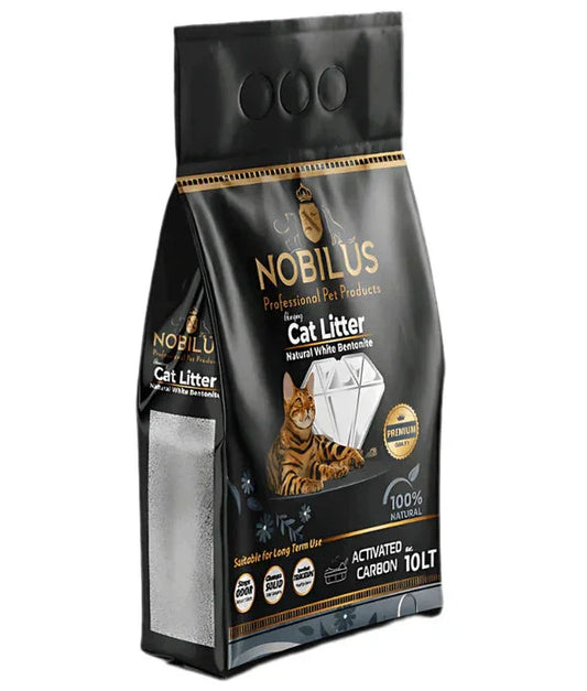 Комкующийся наполнитель Nobilus (Белый бентонит и активированный уголь) 10л в магазине для рыбалки Nobilus
