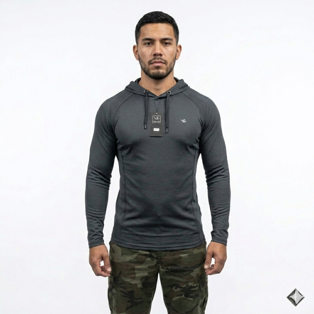 Тактическая терморубашка с капюшоном Red Line: Performance (Light Grey) в магазине для рыбалки Red line