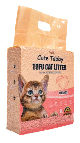Наполнитель для кошачьего туалета Cute Tabby Tofu Медовый персик 6л в магазине для рыбалки Cute Tabby