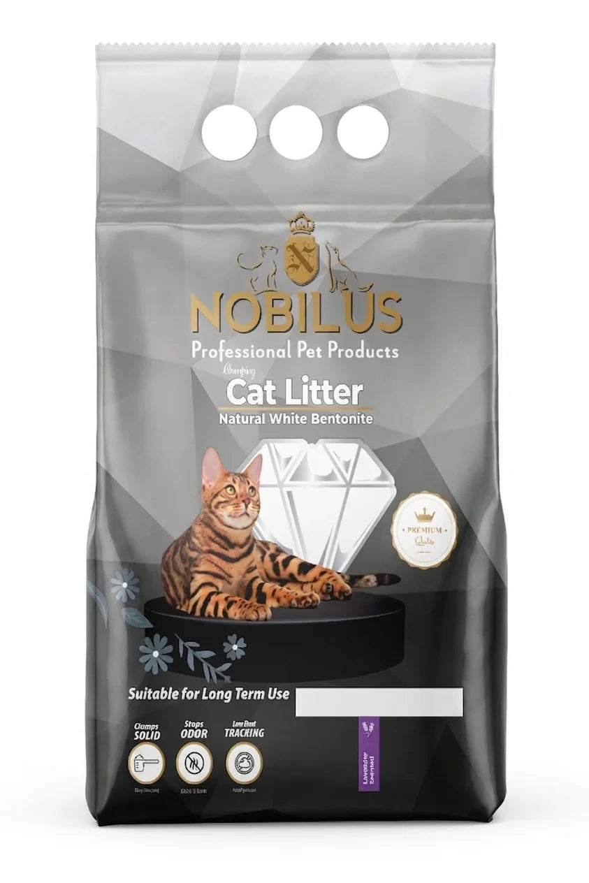 Премиальный наполнитель Nobilus: Natural White Bentonite Лаванда (10л) в магазине для рыбалки Nobilus