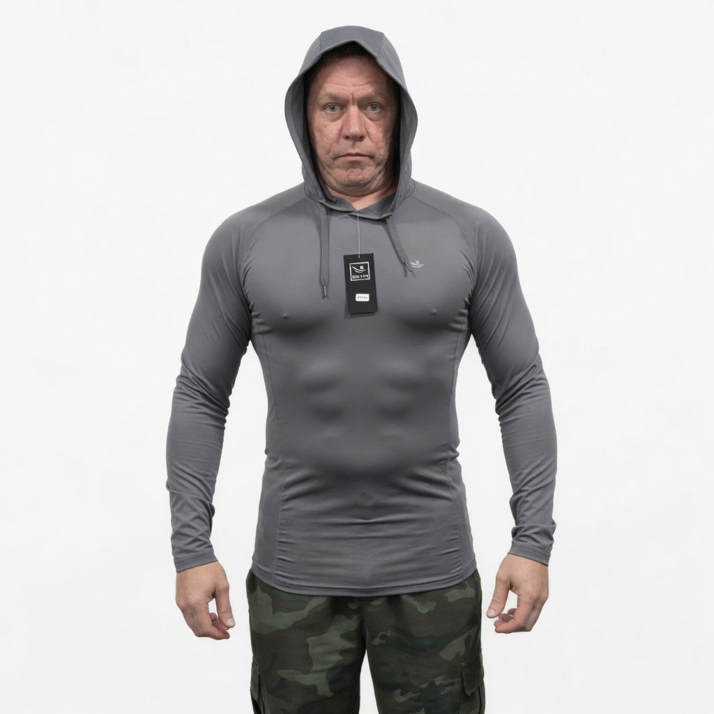 Тактическая терморубашка с капюшоном Red Line: Performance (Light Grey) 2XL в магазине для рыбалки Red line