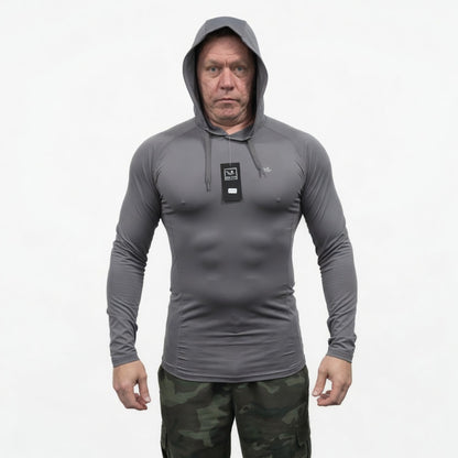 Тактическая терморубашка с капюшоном Red Line: Performance (Light Grey) 2XL в магазине для рыбалки Red line