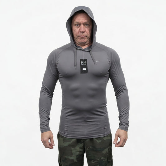 Тактическая терморубашка с капюшоном Red Line: Performance (Light Grey) 2XL в магазине для рыбалки Red line