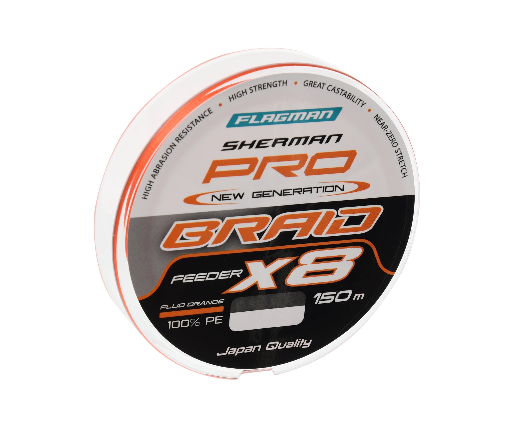 Шнур Flagman Sherman Pro NG Braid X8 Fluo Orange 150м в магазине для рыбалки Flagman