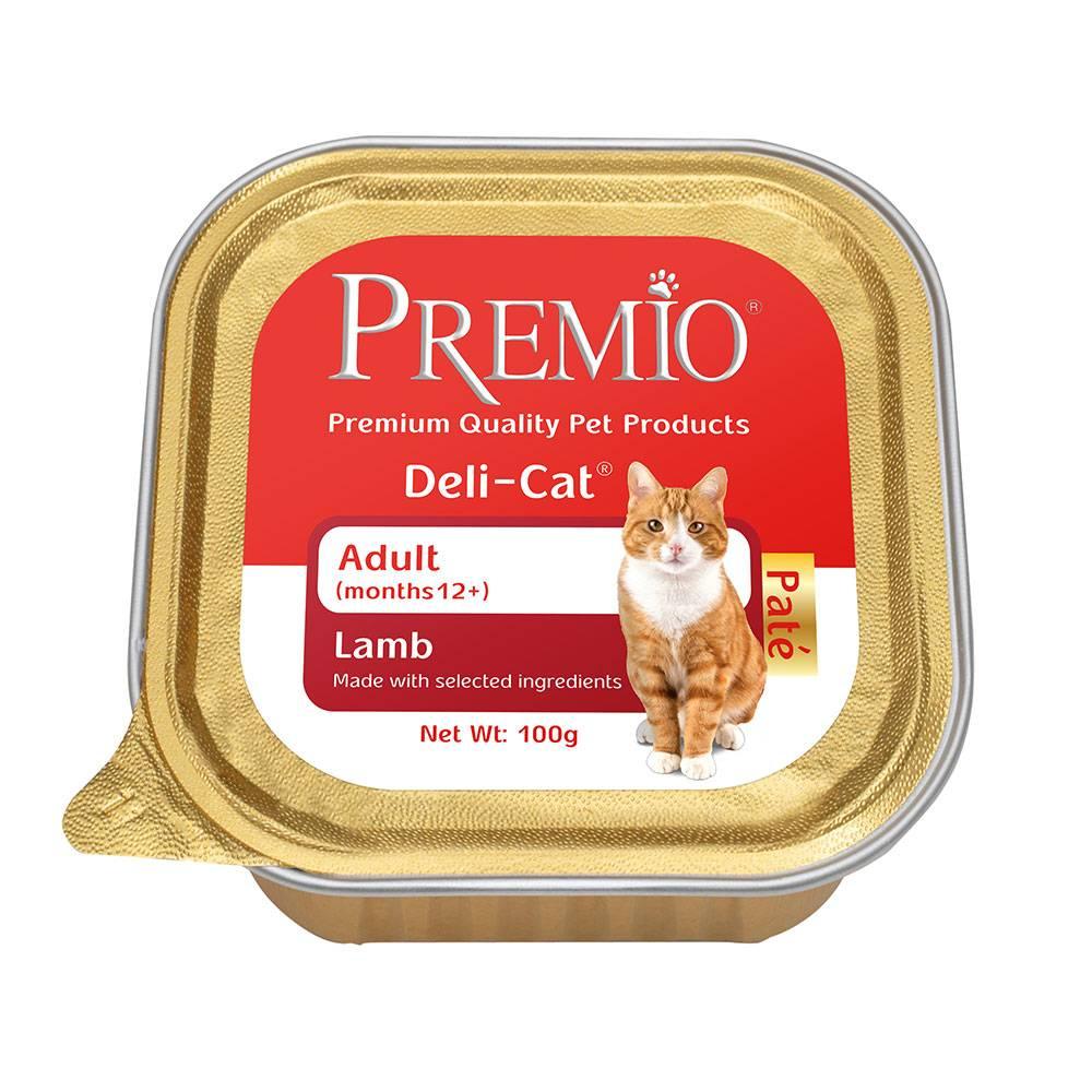 Паштет для взрослых кошек Premio Deli-Cat - Ягненок 100г в магазине для рыбалки Premio