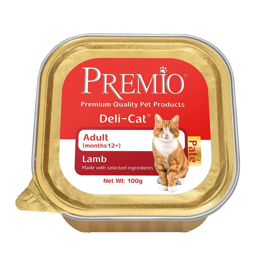 Паштет для взрослых кошек Premio Deli-Cat - Ягненок 100г в магазине для рыбалки Premio